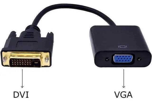 Alt view image 2 of 5 - 1080P DVI-D to VGA Adapter 25 Pin DVI Male to 15 Pin VGA Female Cable Video Converter for PS3 PC Computer HDTV Monitor