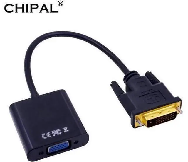 Main image of 1080P DVI-D to VGA Adapter 25 Pin DVI Male to 15 Pin VGA Female Cable Video Converter for PS3 PC Computer HDTV Monitor