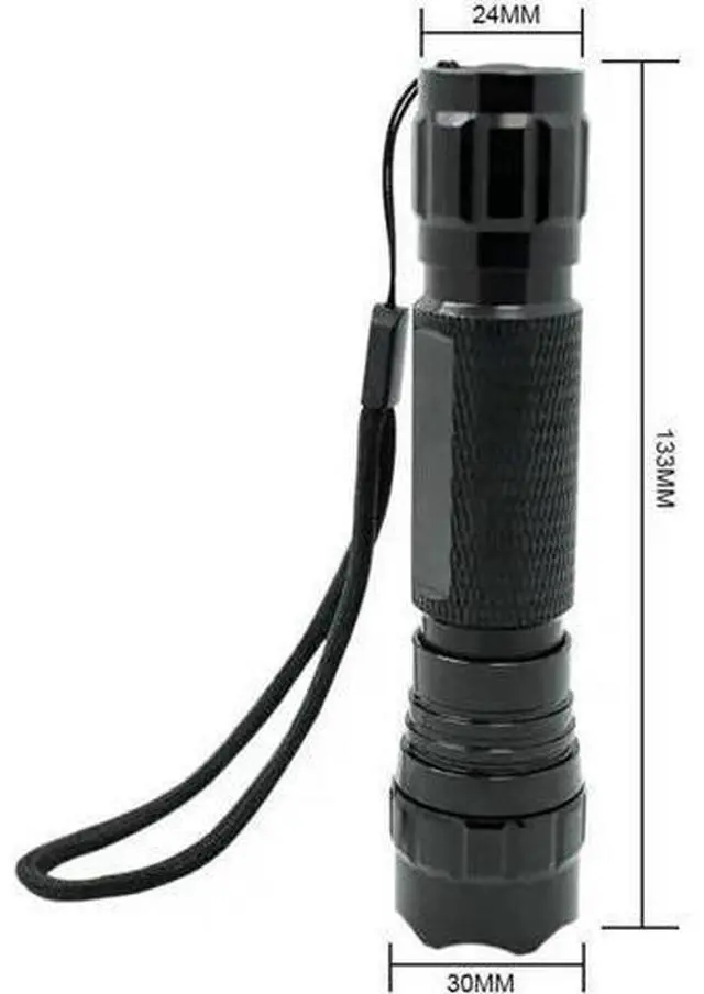 Alt view image 2 of 5 - Q5 LED UV Flashlight Violet Torch Waterproof Uv Lamp Purple Light Money Detector ultraviolet Flashlight 395nm Lanterna