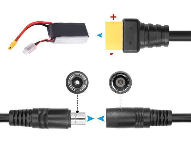 Alt view image 2 of 6 - 2 PCS DC8020 to XT60 Power Cable 14AWG DC8mmx2.0mm Female to XT60 Male Power Cord for Solar Panel, Portable Charging Station,etc(59Inch)
