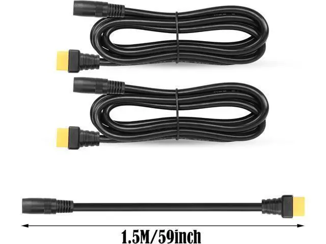 Alt view image 3 of 6 - 2 PCS DC8020 to XT60 Power Cable 14AWG DC8mmx2.0mm Female to XT60 Male Power Cord for Solar Panel, Portable Charging Station,etc(59Inch)