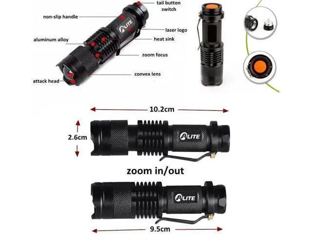 Alt view image 2 of 5 - 365nm & 395nm UV Flashlight Mini Pocket 3w LED UV Light Waterproof Zoomable Ultraviolet Flashlight For Pet Urine Detector