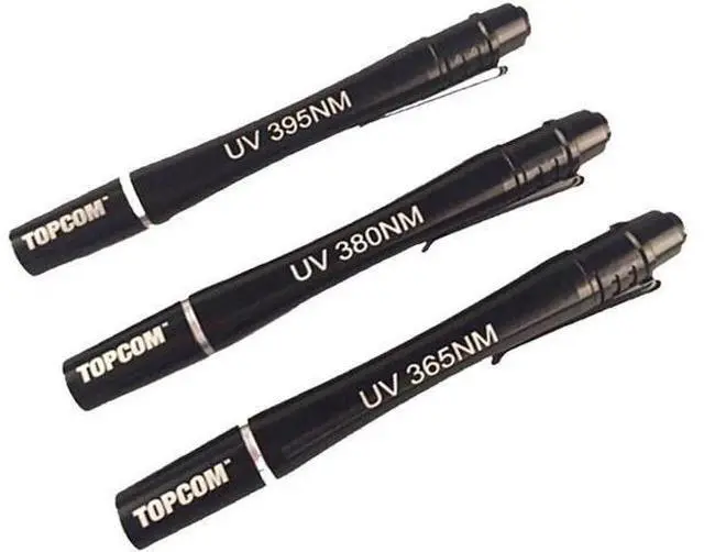 Alt view image 4 of 5 - Portable Mini UV Pen Light UV LED Pen Flashlight Ultra Violet Torch Light 395nM 380nM 365nM Money Inspection Detector