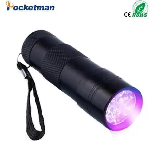 Main image of Fluorescent agent detection UV 395nm led Flashlight torch lamp purple violet light For3AAA battery