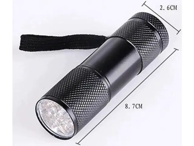 Alt view image 4 of 5 - Fluorescent agent detection UV 395nm led Flashlight torch lamp purple violet light For3AAA battery