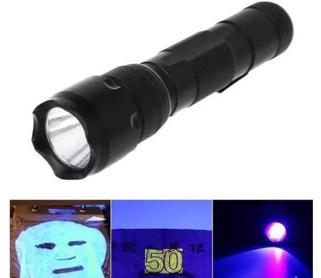 Alt view image 4 of 5 - WF-502B LED 395NM Ultraviolet Blacklight Flashlight Torch Purple Light Lamp