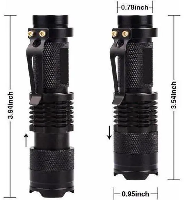 Alt view image 4 of 5 - Flashlight 365nm/395nm Ultra Violet Light Zoomable light Torch Lamp For Marker Checker Detection Using AA/14500 battery