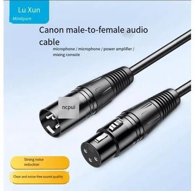 Alt view image 3 of 4 - Luxun professional Shannon male-to-female extension cable, Shannon audio cable, audio mixing console, microphone, 5-meter Shannon cable