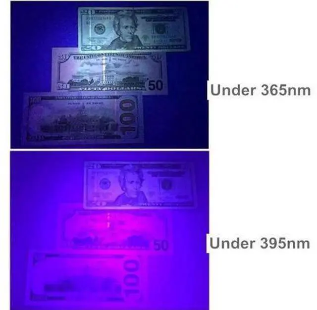 Alt view image 4 of 4 - 365nM UV LED Ultra Violet 3W Pen Flashlight Torch Light 365 nm UV Penlight for Money Detector