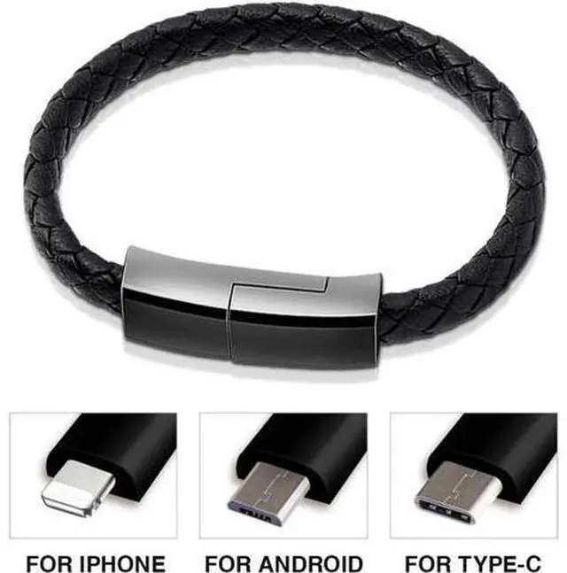 Main image of bracelet USB C micro USB charger cable phone fast charging cable for iPhone 11 Pro Max X XR XS iPad plus S8