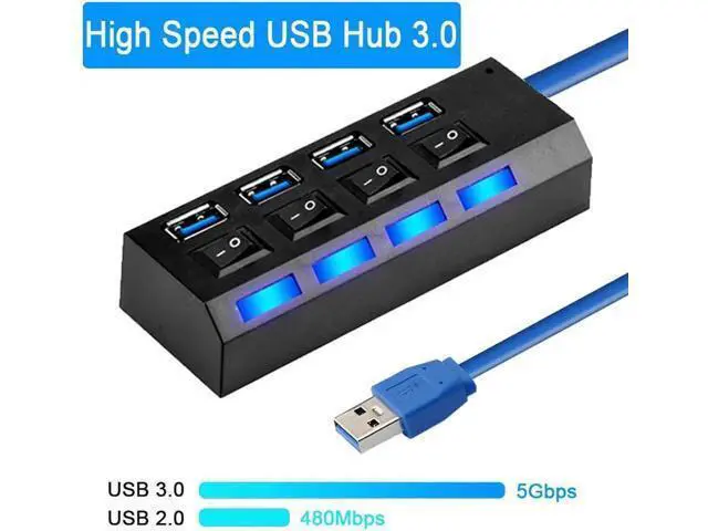 Alt view image 2 of 5 - Speed USB Hub 3.0 USB Splitter Multi USB 2.0 Hub Multiple 4/7 Port Hab Splitters For PC Computer Accessories