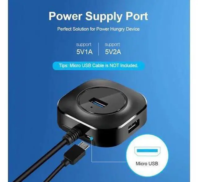 Alt view image 3 of 5 - HUB 3.0 HUB Splitter Multiple Hab 2.0 Multi Hub Expander 4 Port HUB for PC Laptop