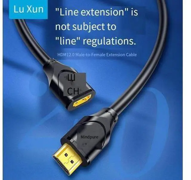 Alt view image 4 of 4 - hdmi extension cable, hdmi male to Female 2.0 version, 4K60hz computer monitor high-definition extension cable, with an hdmi extension of 1.5 meters