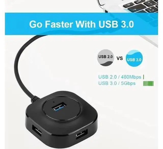 Alt view image 5 of 5 - HUB 3.0 HUB Splitter Multiple Hab 2.0 Multi Hub Expander 4 Port HUB for PC Laptop