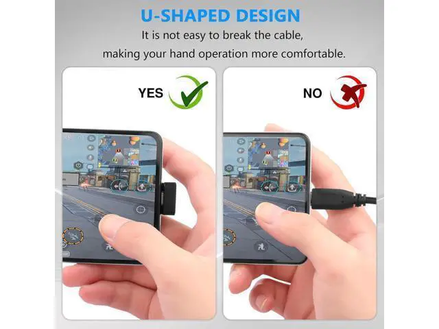 Alt view image 3 of 6 - 2 PCS U Shape USB C Adapter 180 Degree USB C Male to Female Adapter Type C Male to Female Connector Adapter for Mobile Phone, Laptop,USB C Hub etc
