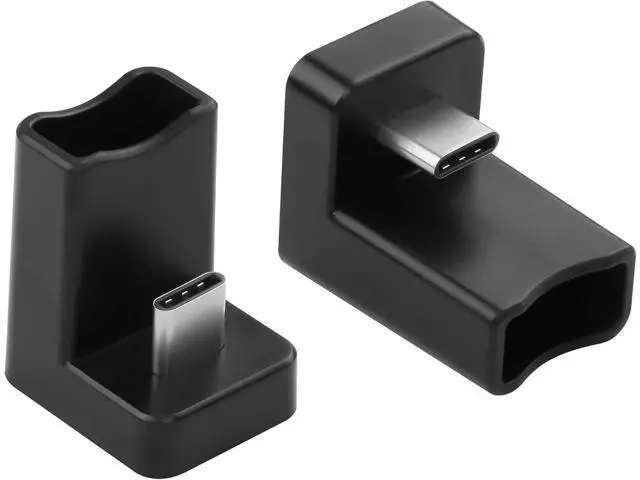 Alt view image 6 of 6 - 2 PCS U Shape USB C Adapter 180 Degree USB C Male to Female Adapter Type C Male to Female Connector Adapter for Mobile Phone, Laptop,USB C Hub etc