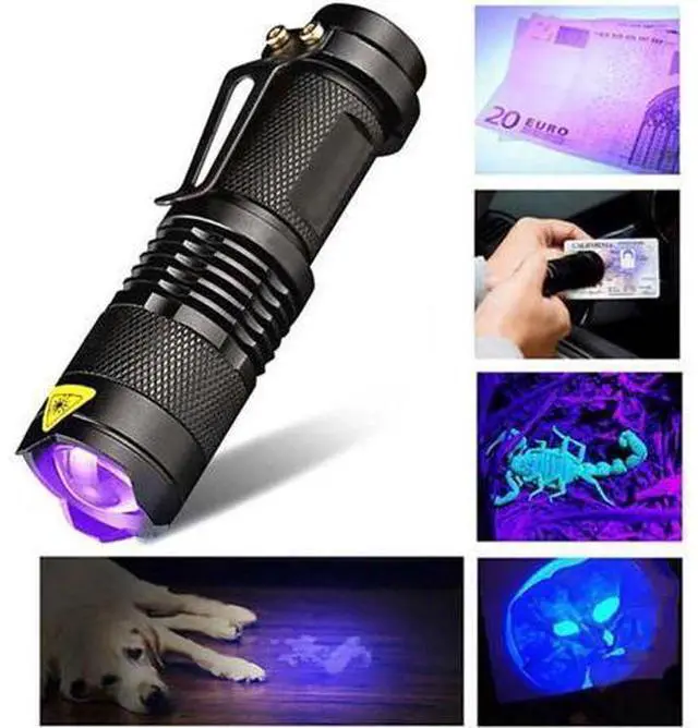 Main image of Flashlight Ultra Violet Light Zoom Mini Light Pet Urine Stains Detector Scorpion 14500 Battery Waterproof Torch Portable Lamp