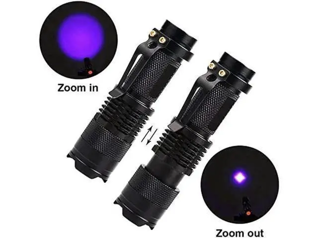Alt view image 2 of 5 - Flashlight Ultra Violet Light Zoom Mini Light Pet Urine Stains Detector Scorpion 14500 Battery Waterproof Torch Portable Lamp