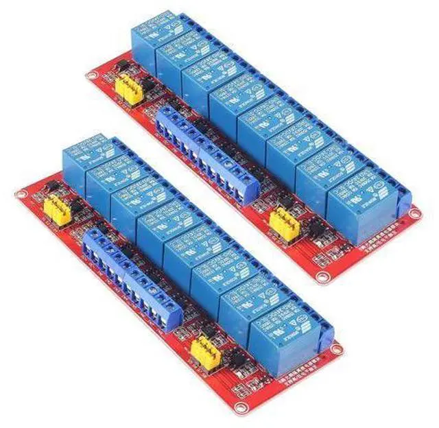 Main image of 2PCS 24V Relay Module with Optocoupler Isolation Support High and Low Level Trigger Relay Red Board (8 Channel 24 Relay)