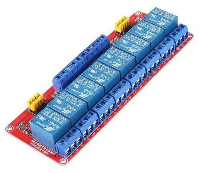 Alt view image 5 of 7 - 2PCS 24V Relay Module with Optocoupler Isolation Support High and Low Level Trigger Relay Red Board (8 Channel 24 Relay)
