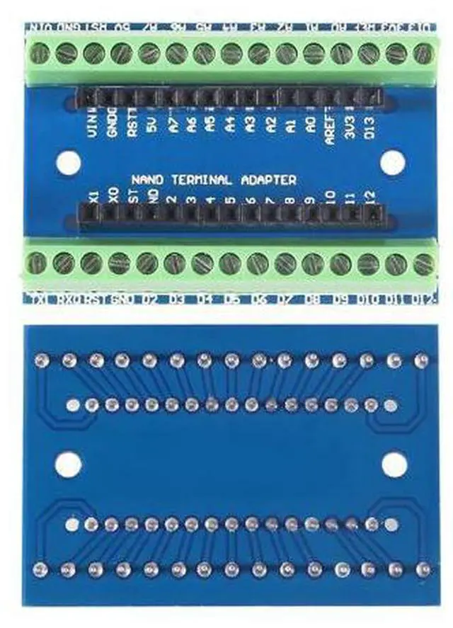 Alt view image 2 of 6 - anicorn 6pcs Nano Screw Terminal Adapter Shield Expansion Board Nano V3.0 AVR ATMEGA328P-AU Module
