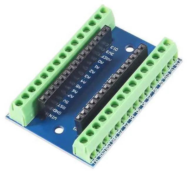 Alt view image 3 of 6 - anicorn 6pcs Nano Screw Terminal Adapter Shield Expansion Board Nano V3.0 AVR ATMEGA328P-AU Module