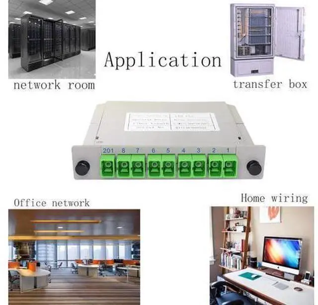 Alt view image 2 of 5 - PLC Splitter,1x8 SC/APC Cassette Card Inserting PLC Splitter Module 1:8 Ports Fiber Optical PLC Splitter for Home Wiring, Engineering Projects, Fiber Optic LAN