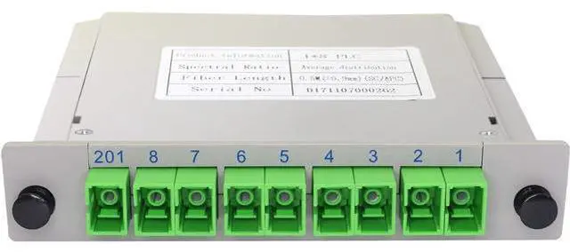 Main image of PLC Splitter,1x8 SC/APC Cassette Card Inserting PLC Splitter Module 1:8 Ports Fiber Optical PLC Splitter for Home Wiring, Engineering Projects, Fiber Optic LAN