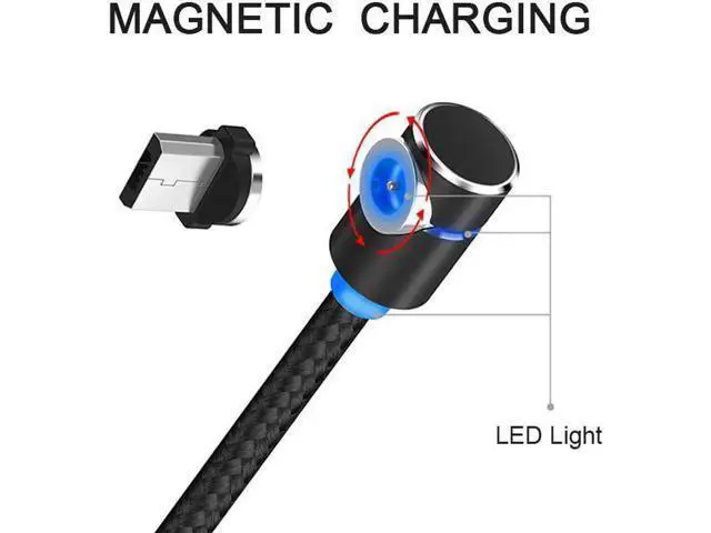 Alt view image 3 of 5 - Mole Phone Cable USB Micro Type C Android Cable Sync Nylon Braided LED Indicator Magnet Charger Cables 1m