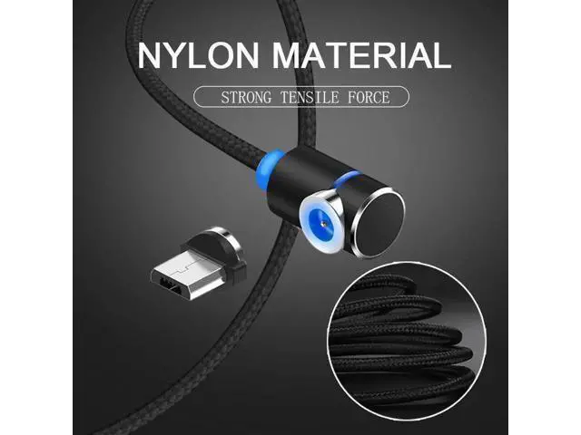 Alt view image 2 of 5 - Mole Phone Cable USB Micro Type C Android Cable Sync Nylon Braided LED Indicator Magnet Charger Cables 1m