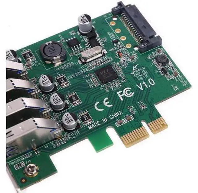 Alt view image 3 of 5 - board pci express 4 inputs usb 3.0, 4 inputs usb 3.0 hub adapter 4 inputs usb3.0 usb controller 3 0 pci and pcie expre