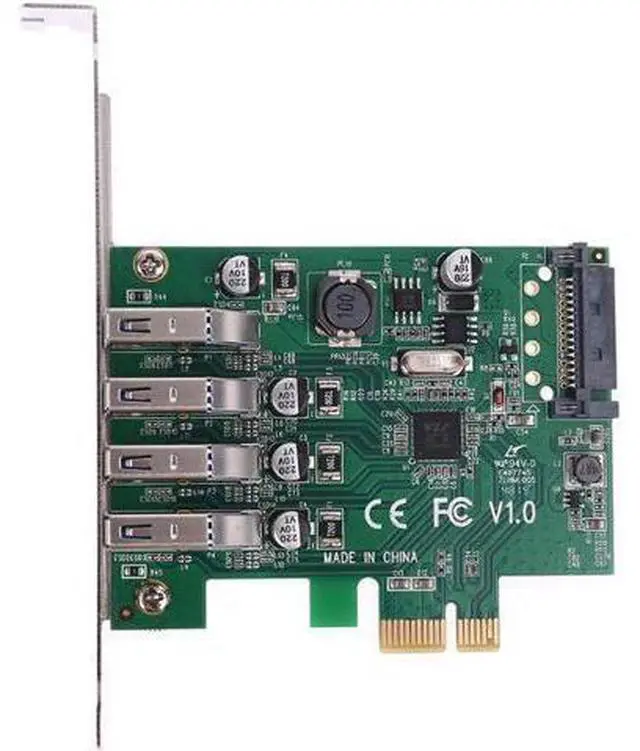Alt view image 4 of 5 - board pci express 4 inputs usb 3.0, 4 inputs usb 3.0 hub adapter 4 inputs usb3.0 usb controller 3 0 pci and pcie expre