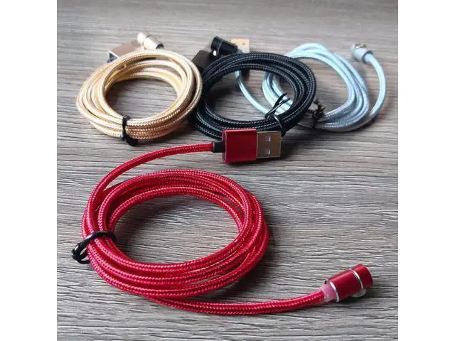 Alt view image 4 of 5 - Mole Phone Cable USB Micro Type C Android Cable Sync Nylon Braided LED Indicator Magnet Charger Cables 1m