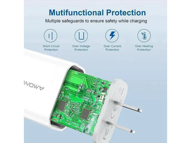 Alt view image 5 of 6 - USB C Wall Charger, 2023 Upgrade 2Pack Type C Fast Charger, Dual Ports 25W PD Fast USB C iPhone Wall Charger Adapter Compatible iPhone 14/13/12/12 Pro/12 Pro Max/12 Mini/11, and More