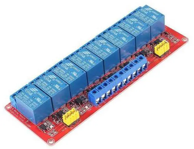 Alt view image 5 of 7 - 2PCS 12V Relay Module With Optocoupler Isolation - High and Low Level Trigger - Red Board (8 Channel)