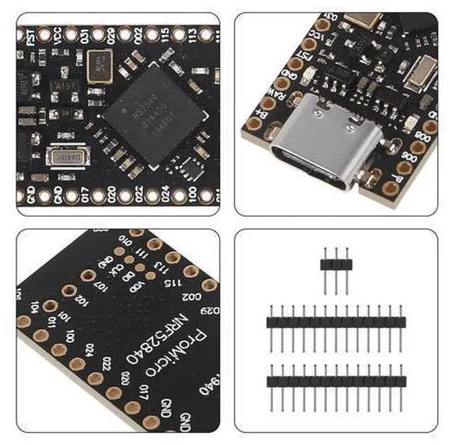 Alt view image 2 of 6 - anicorn 4PCS NRF52840 Development Board,Pro Micro NRF52840 Development Board Wireless Bluetooth Charging Management Module 2.4GHz