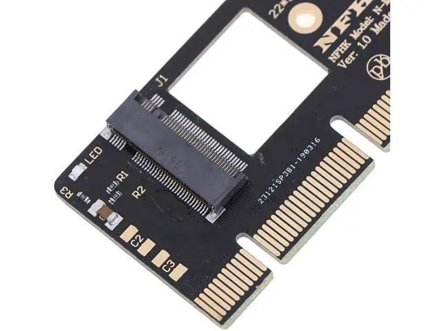 Alt view image 2 of 5 - 1*NVMe M.2 NGFF SSD to PCI-E PCI express 3.0 16x x4 adapter riser card converte