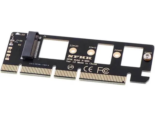 Alt view image 4 of 5 - 1*NVMe M.2 NGFF SSD to PCI-E PCI express 3.0 16x x4 adapter riser card converte