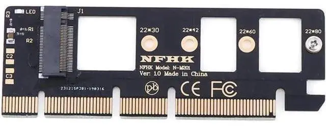 Alt view image 5 of 5 - 1*NVMe M.2 NGFF SSD to PCI-E PCI express 3.0 16x x4 adapter riser card converte