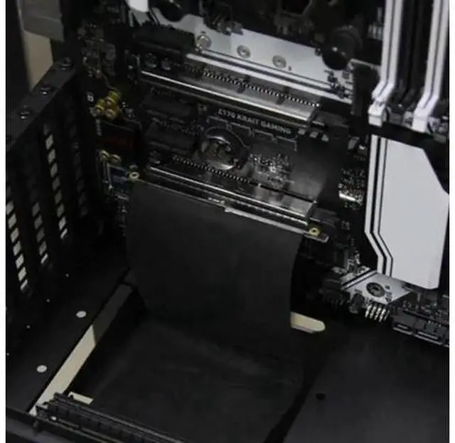 Alt view image 3 of 5 - Express e3.0 16X to 16X Flexible Cable Card Extension Port Adapter 90 Degree Angle High Speed Extender Riser Card