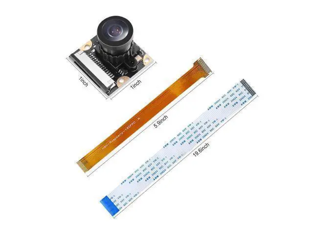 Alt view image 4 of 7 - Raspberry Pi Zero W Camera Module 5MP Wide Angle 160 Degree Fisheye Lens Camera OV5647 1080P Sensor HD Webcam Video with Zero Cable for Raspberry Pi Model 3 B/B+ A+ RPi 3/2/1/zero/zero W