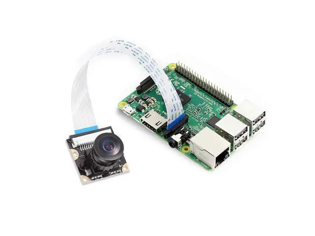 Alt view image 5 of 7 - Raspberry Pi Zero W Camera Module 5MP Wide Angle 160 Degree Fisheye Lens Camera OV5647 1080P Sensor HD Webcam Video with Zero Cable for Raspberry Pi Model 3 B/B+ A+ RPi 3/2/1/zero/zero W
