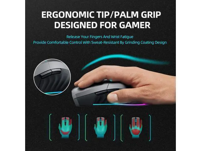 Alt view image 5 of 7 - ThundeRobot ML701 wireless mouse rechargeable gaming mouse gaming dedicated rechargeable computer mouse portable