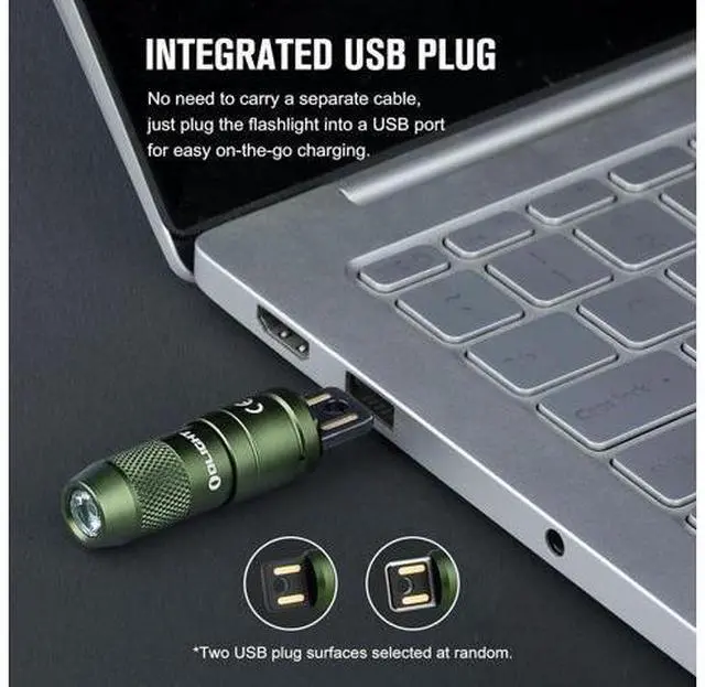 Alt view image 3 of 7 - OLIGHT IMINI 2 EDC Rechargeable Keychain Flashlight, 50 Lumens Compact and Portable Mini Light, Tiny LED Keyring Lights with Built-in Battery Ideal for Everyday Carry and Emergencies (OD Green)