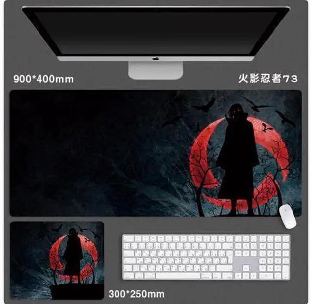 Main image of Anime NARUTO mouse pad Extended Gaming Mouse Pad with Stitched Edges, Large Mouse pad with Non-Slip Rubber Base for Work & Gaming, Office & Home 800*300mm