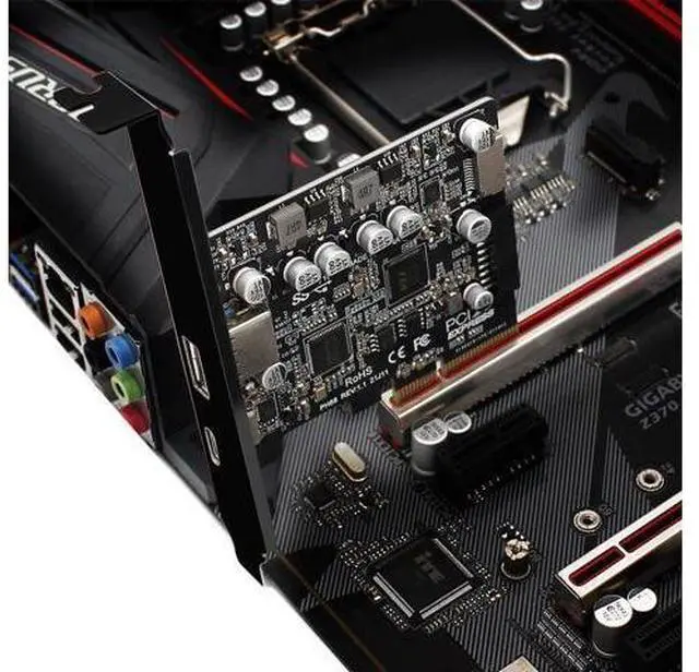 Alt view image 5 of 6 - PCIe 3.0 to USB 3.2 Type C Type E 19/20pin Expansion Card 10 Gbps giyqxHw