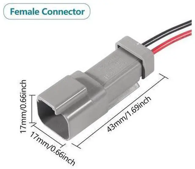 Alt view image 3 of 6 - anicorn 6PCS 2 Pin Connector Waterproof, 16 AWG 2 Wire Connectors, Automotive Electrical Connectors Male and Female Way for Car Truck Boat Wire Connection(2 Wire Connector 6PCS)