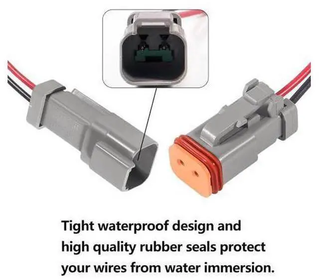 Alt view image 5 of 6 - anicorn 6PCS 2 Pin Connector Waterproof, 16 AWG 2 Wire Connectors, Automotive Electrical Connectors Male and Female Way for Car Truck Boat Wire Connection(2 Wire Connector 6PCS)