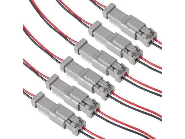Alt view image 6 of 6 - anicorn 6PCS 2 Pin Connector Waterproof, 16 AWG 2 Wire Connectors, Automotive Electrical Connectors Male and Female Way for Car Truck Boat Wire Connection(2 Wire Connector 6PCS)
