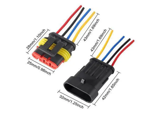 Alt view image 7 of 7 - anicorn 10PACK 16 AWG Way Car Waterproof Electrical Connector,4 pin Plug Auto Electrical Wire Connectors Marine for Car, Truck, Boat, Motorcycle, Trike, Caravan, Marine